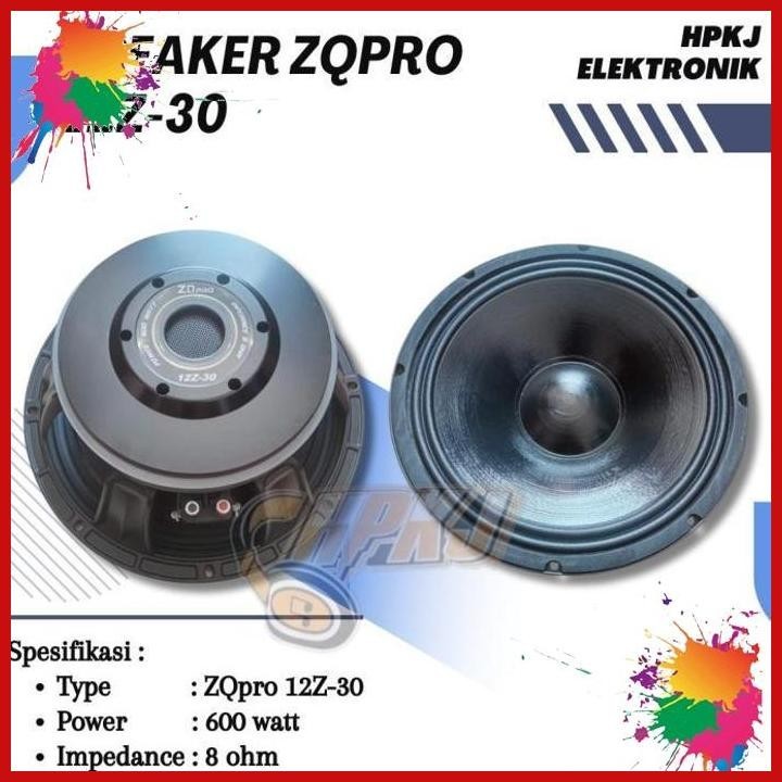 speaker zq pro 12z-30 12 inch speaker komponen zq-pro 12z 30 12z30 (kwj)