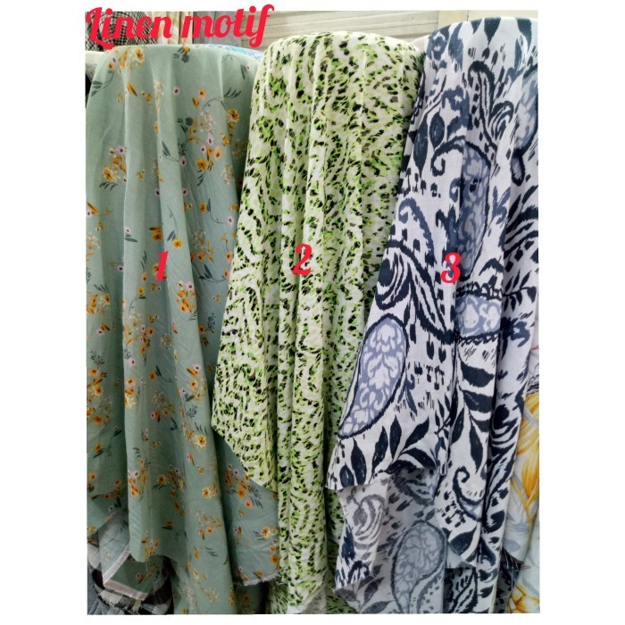 Kain Linen Motif Linen Import Bahan Linen Motif Katun Linen - Kemeja