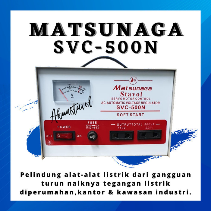 Stavolt Matsunaga SVC-500N - Stabilizer Listrik Matsunaga 500 watt