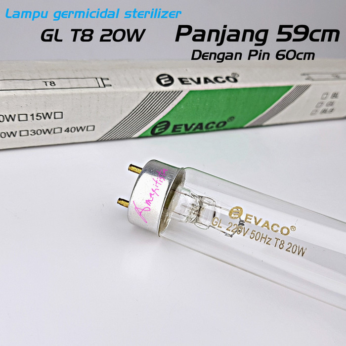 Lampu Uv Uvc Germicidal Sterilizer T8 20W 60Cm Evaco Filter Air Kuman Best