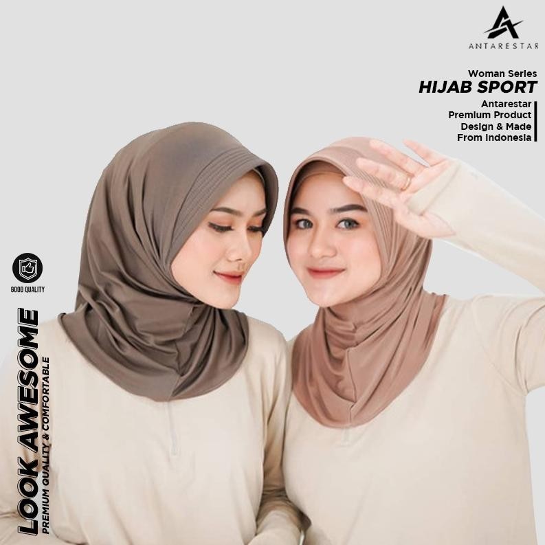 HIJAB INSTAN SPORT KERUDUNG OLAHRAGA STANDAR DAILY BERGO INSTAN SPORTY TRAINING JILBAB SPORT MURAH