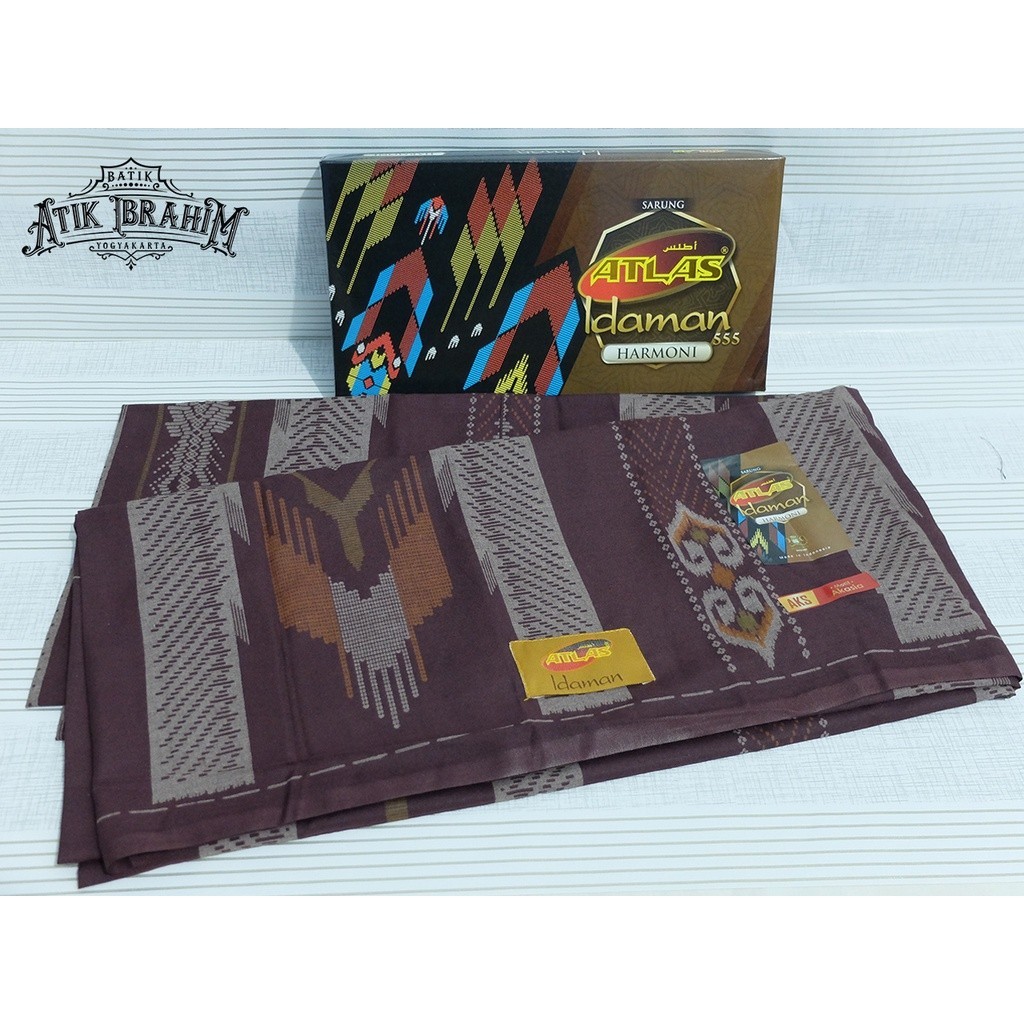 [SYAR'I MINERV] MURAH Sarung Atlas Idaman Harmoni Motif akasia (Grosir dan Ecer)