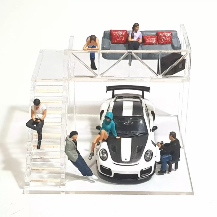 Must Have Custom Mezzanine Garasi Skala 1-64 88 Diorama Diecast Termurah