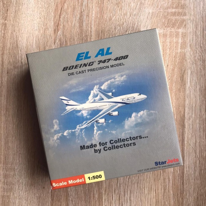 Hot Sale Diecast Persawat Boeing 747-400 (El Al) - Starjets Terbaru