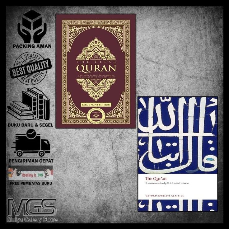 

terbaru !!! paket 2 buku clear quran & quran oxford classic ( english ) ready