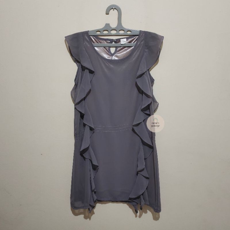 [PRELOVED] Chiffon Grey Mini Dress