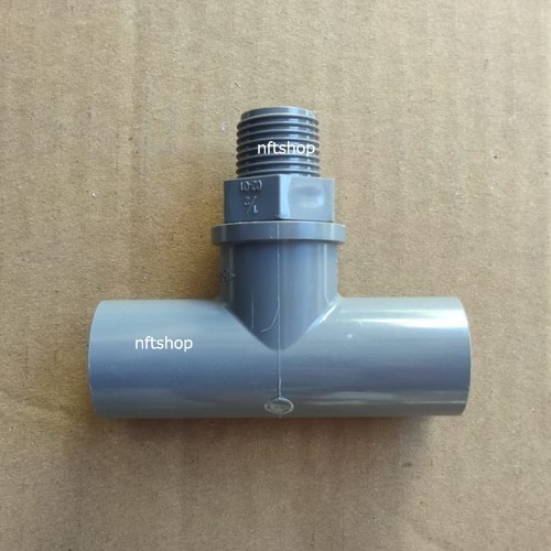Tee / Cabang 3 Pvc Dengan Drat Luar 1/2 Inch