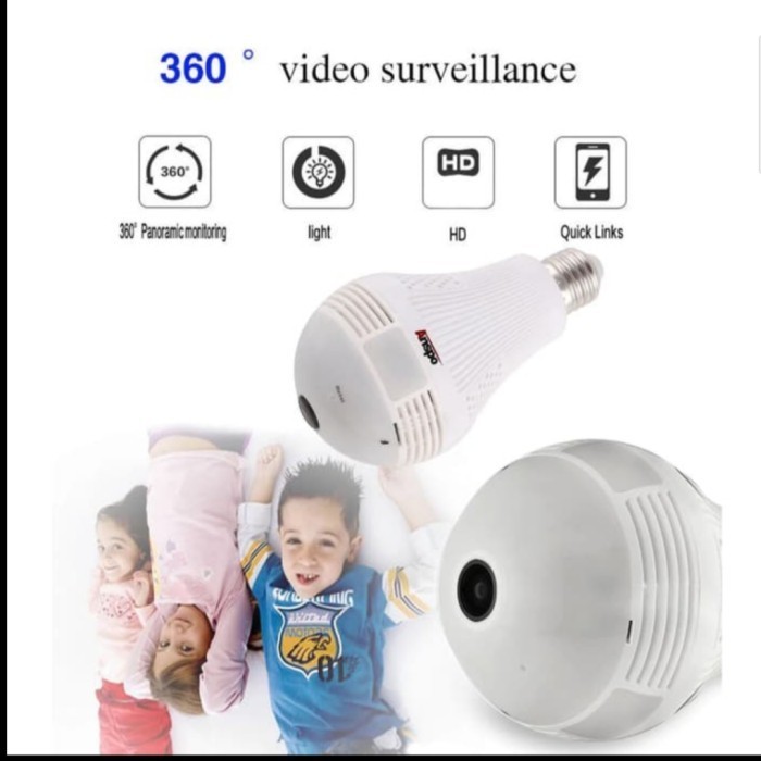 READY kamera CCTV WiFi bohlam panoramic 360 bulb lamp V380