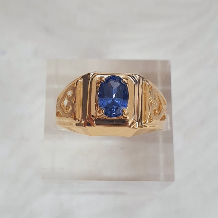Cincin - Cincin Cowok Laki Pria Eropa Mata Biru Emas 70 % 700 70 % Variasi 4