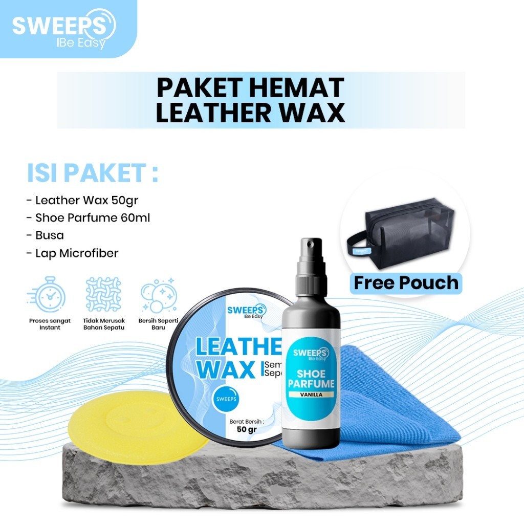 Sweeps * Shoe Care Starter Kit I Leather Wax I Leather Balm I Balsam Wax I Perawatan Sepatu Tas Kuli