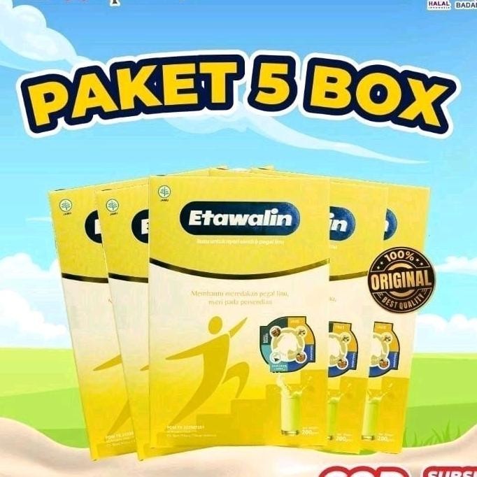 

Paket 5 Box Etawalin Susu Kesehatan Tulang Dan Sendi @200Gram