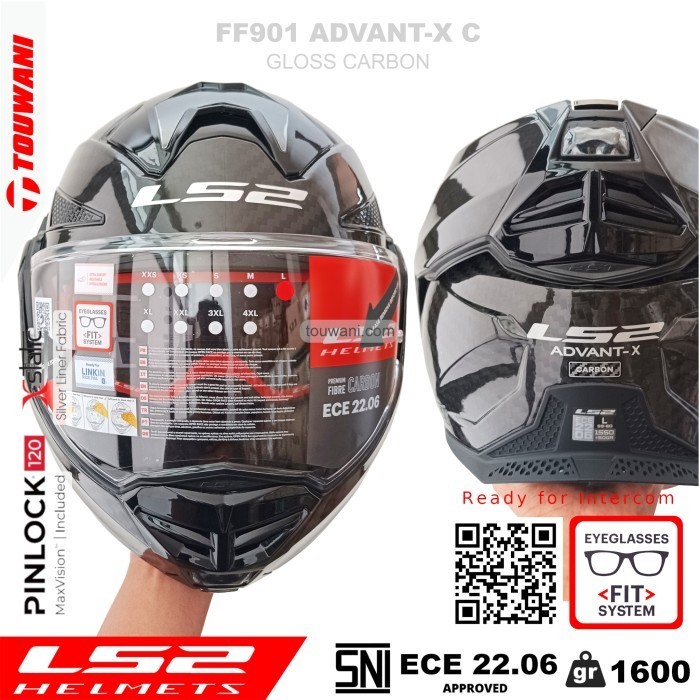 Helm - Helm Ls2 Ff901 Advant-X Gloss Carbon Solid