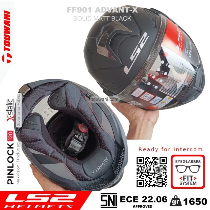 Helm - Helm Ls2 Ff901 Advant-X Solid Matt Black