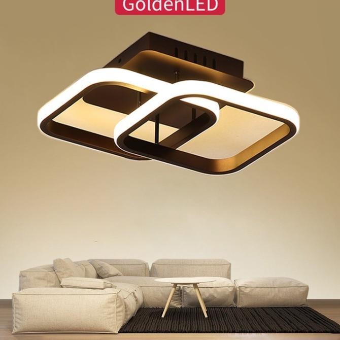 COD Golden LED Lampu Plafon 3Warna LED Ceiling Lampu Hias Rumah