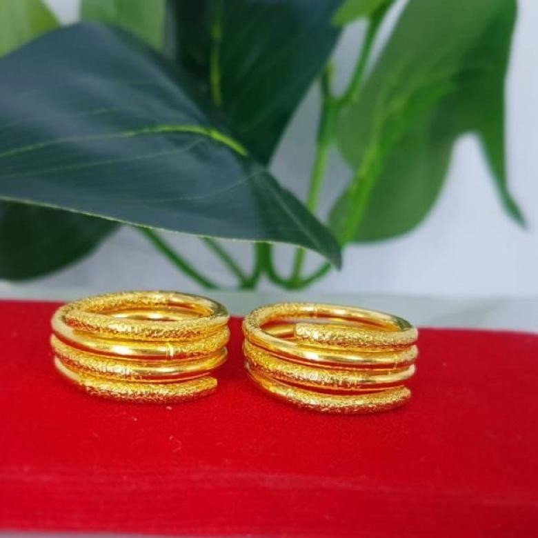 Terkini Cincin Belah Rotan Replika Emas London 24K Kualitas Golden Persis Seperti Emas Asli Ada Mere