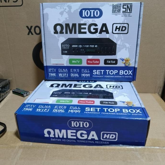 ( IOTO OMEGA STB ) SET TOP BOX PENERIMA SIARAN TV DIGITAL MPEG4 DVB-T2