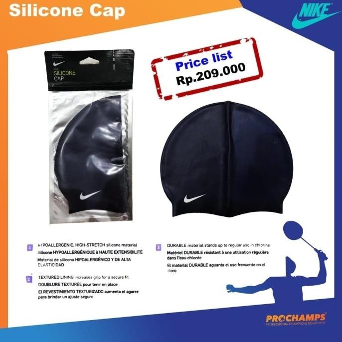 NIKE SILICONE CAP TOPI RENANG ORIGINAL