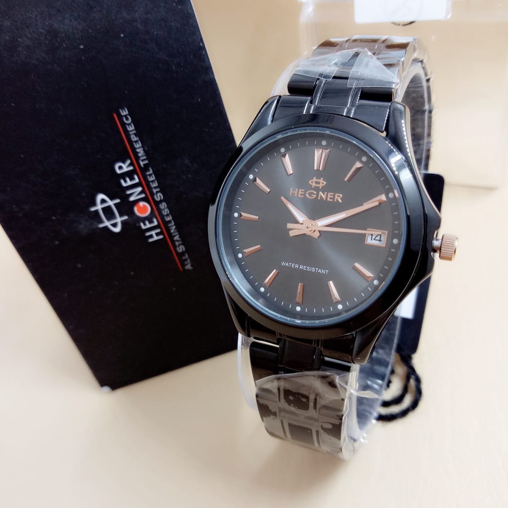 Hegner 8009L Jam Tangan Formal Wanita Murah Anti Air - Quartz - Original - All Stainless