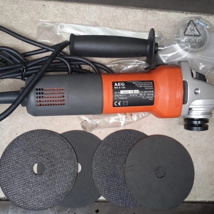 READY WS6-100 Gerinda tangan 4 inch WS 6-100 AEG germany