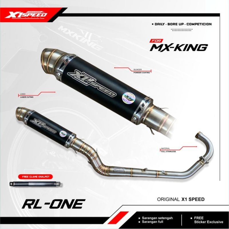 Knalpot Racing Original X1 Speed Racing Mxking Malaysia Style