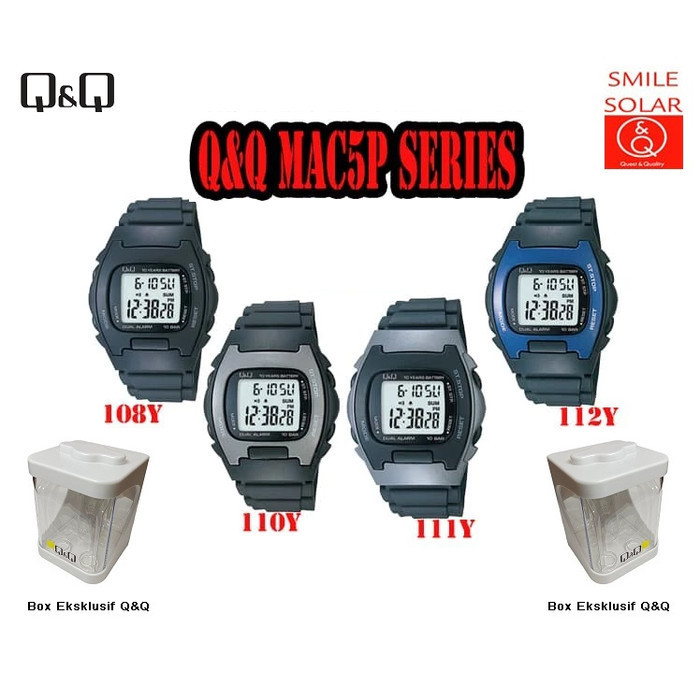 Jam Tangan Digital Water Resist Pria Original Q&Q Qnq Qq Mac5P Murah