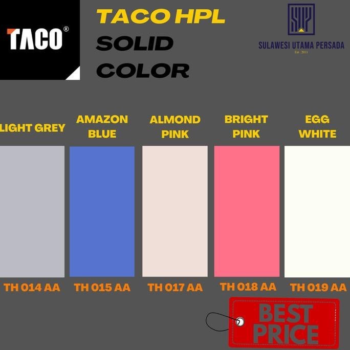 ] Taco Hpl / Hpl Laminates / Hpl Taco Solid Color AA