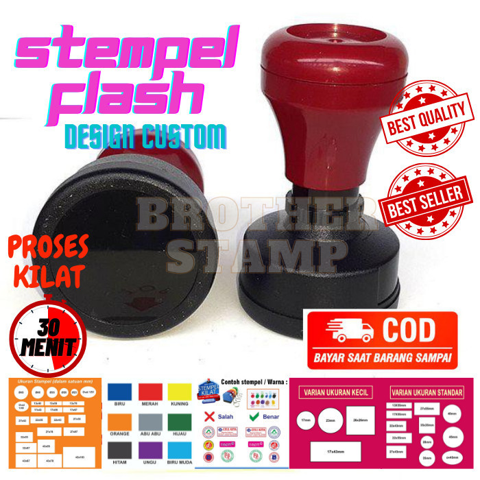 

SALE CETAK STEMPEL CUSTOM / D-51 mm / OTOMATIS TINTA /BISA 2 WARNA