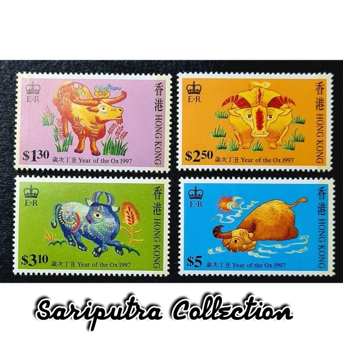 

SALE Prangko Hongkong 1997, Year of the Ox, 4v/c, mint