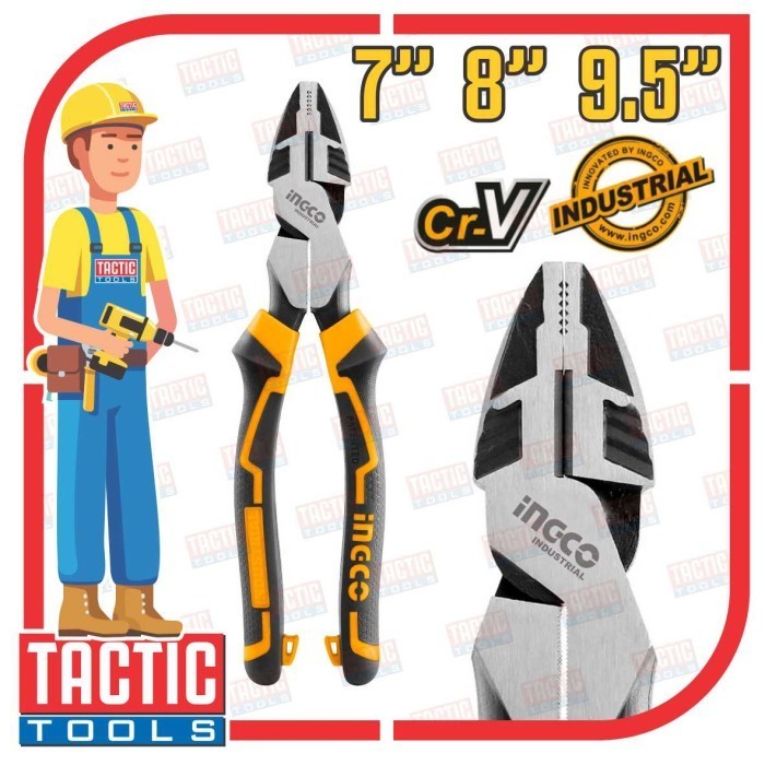 Tang Kombinasi 8" HIGH LEVERAGE Combination Pliers INGCO HHCP28200