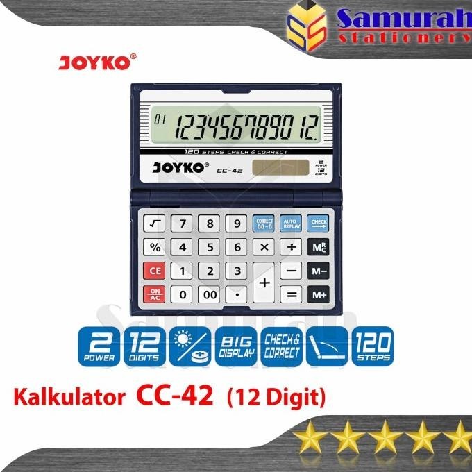 

Recomend Kalkulator Joyko CC 42 Lipat Mesin Hitung CC-42 / Calculator 12 Digit ,,