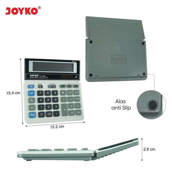 

Berkualitas Calculator / Kalkulator Joyko CC-800 / 12 Digits ..