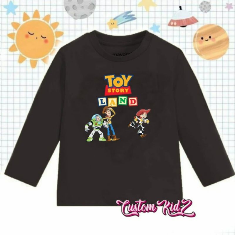 baju atasan kaos anak TOY STORY LAND lengan panjang