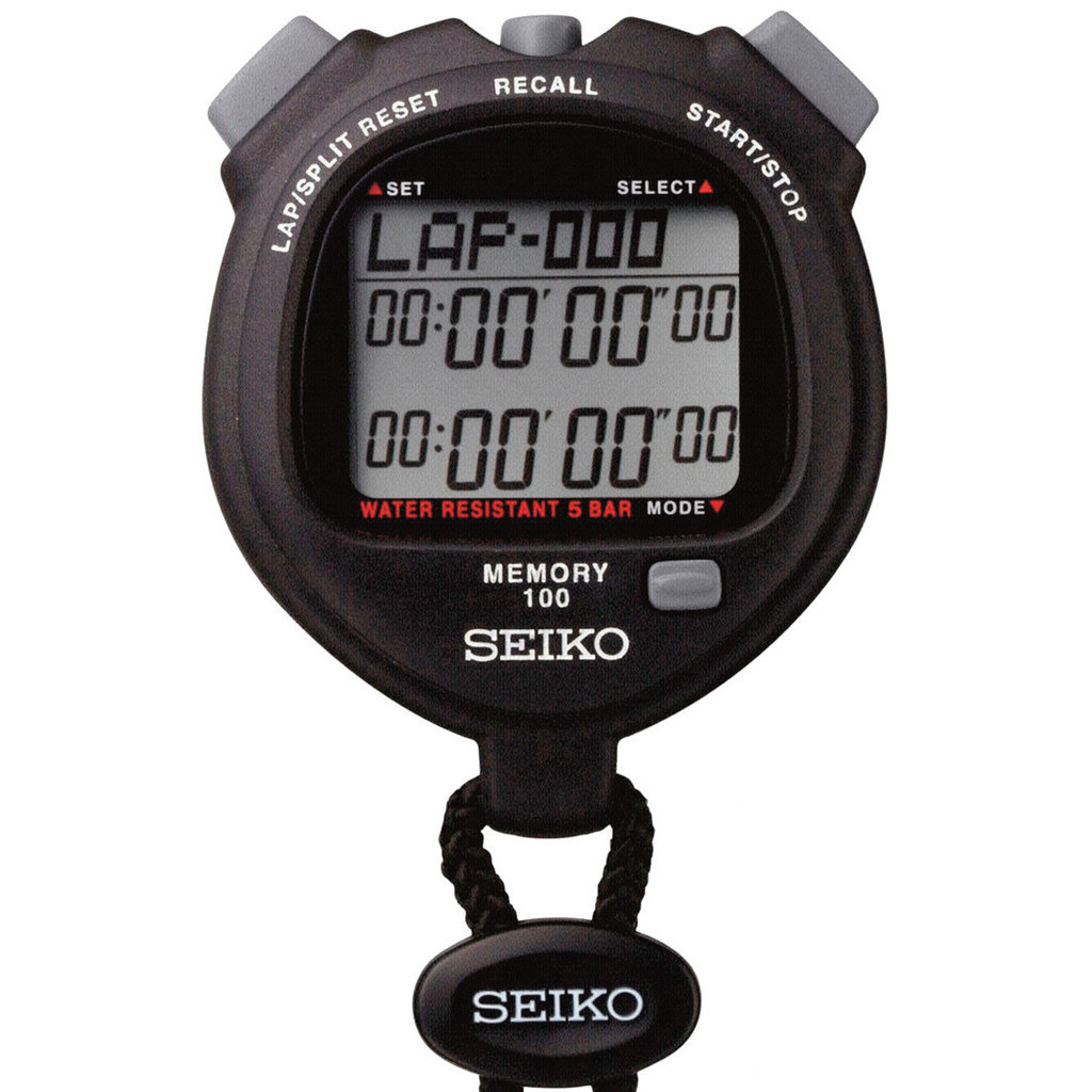 STOPWATCH SEIKO S23601P DIGITAL 100 LAP MEMORY - STOP WATCH SEIKO
