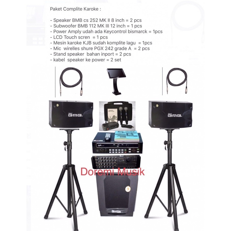 PAKET COMPLITE KAROKE RUMAH BMB,BISMARCK,KJB,SHURE