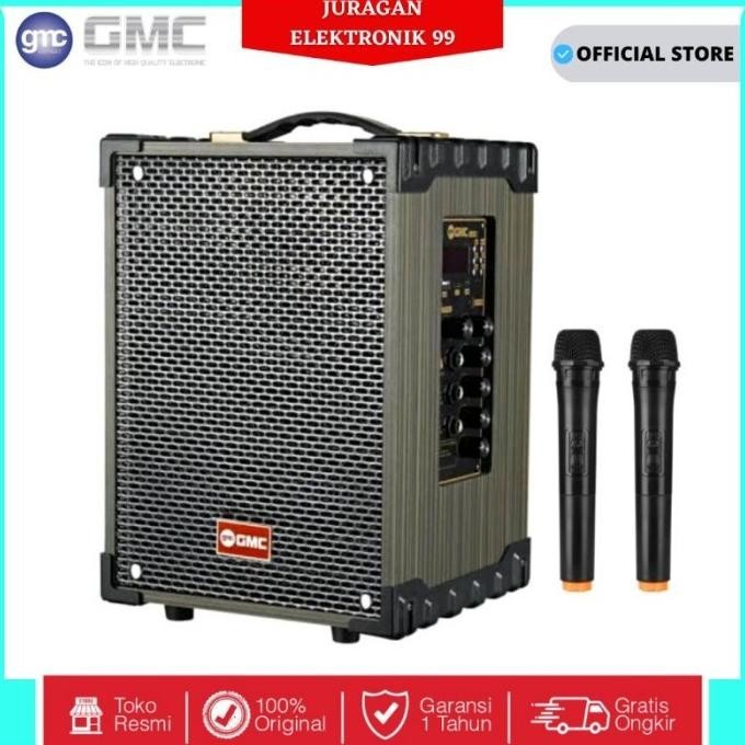SPEAKER BLUETOOTH KARAOKE GMC 899P/899 p+ FREE MIC WIRELESS 2