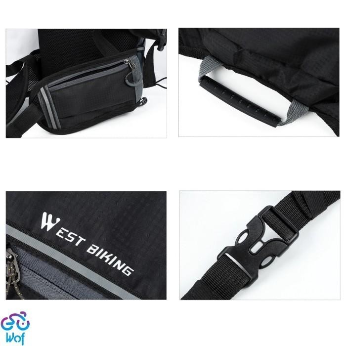 West Biking Bicycle Backpack Waterproof Bag Tas Punggung Ransel Sepeda