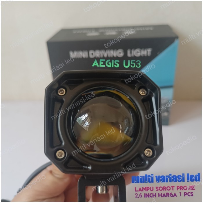 lampu LED sorot projie AEGIS U53 kotak 2,6inch motor mobil harga 1 pcs -fo3
