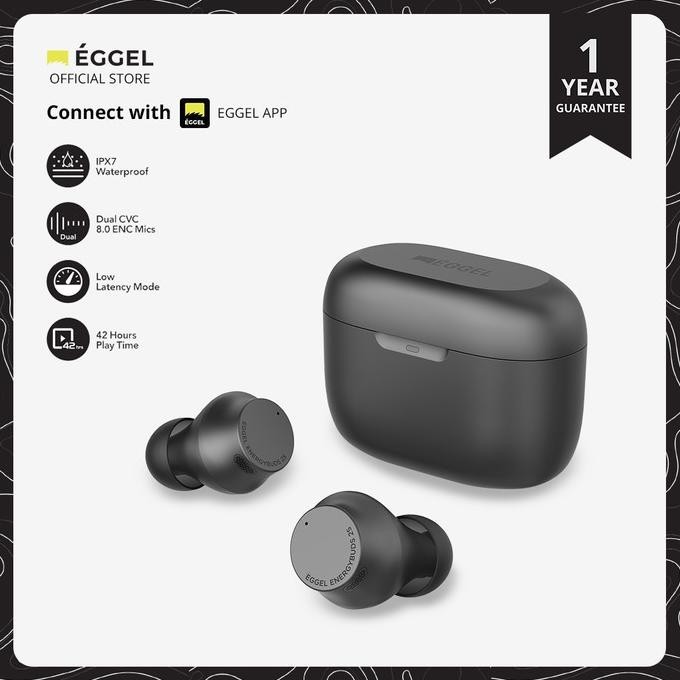 Eggel EnergyBuds 2S IPX7 TWS Sports Bluetooth Earphone ENC Gaming Mode