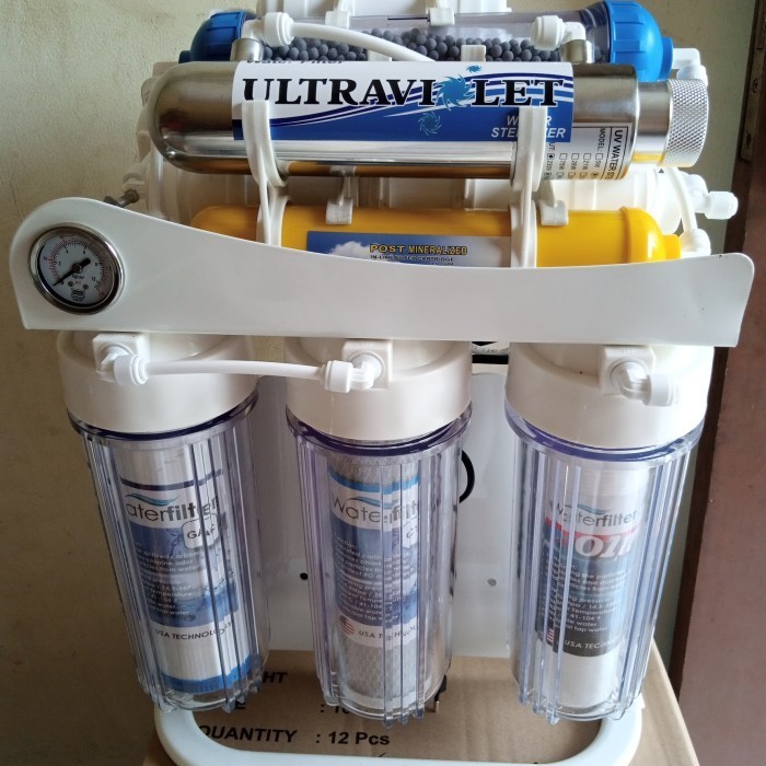 MESIN RO WATER FILTER 100 GPD 9 STEP MINERAL-ALKALINE-HEXAGONAL-UV MURAH