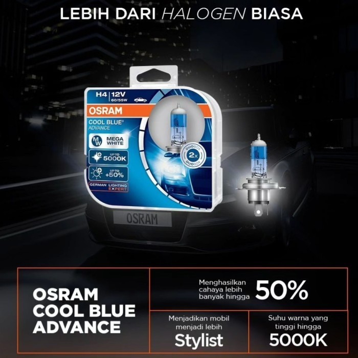 BOHLAM LAMPU PUTIH INNOVA AVANZA XENIA AGYA AYLA CALYA SIGRA OSRAM H4