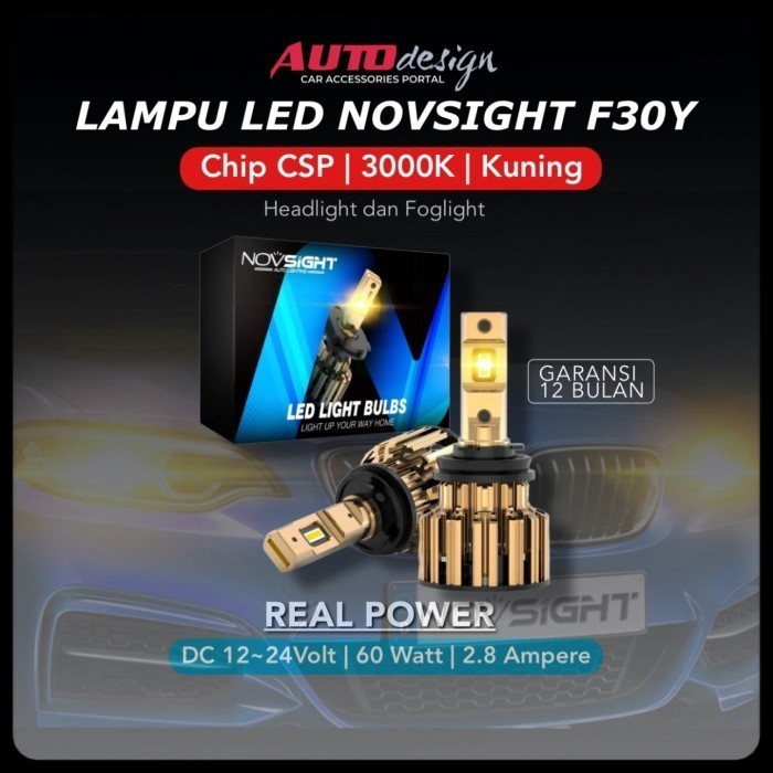 LAMPU LED MOBIL NOVSIGHT A397- F03Y H1 H3 H4 H7 H8 H11 H16 HB3 HB4