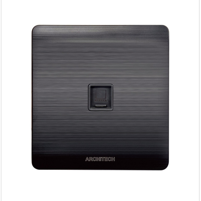 Architec Outlet data Cat6 Rj45 Platinum Black