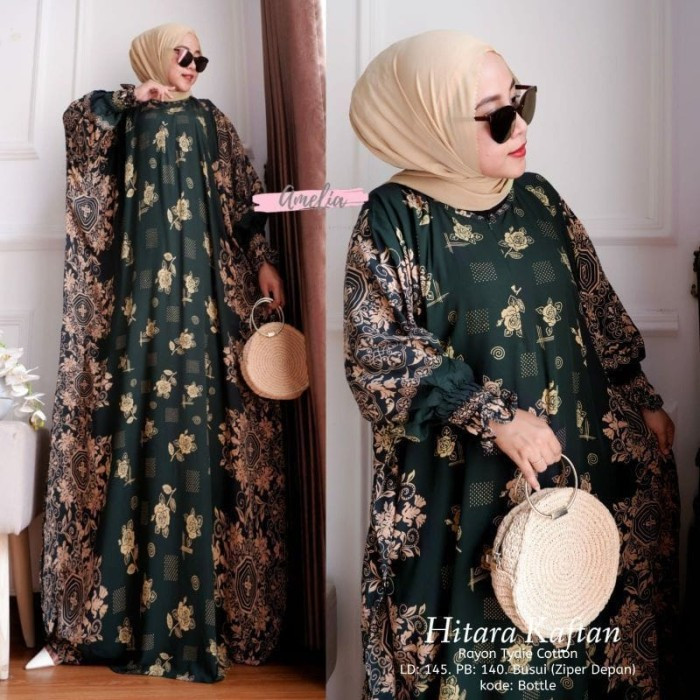 Kaftan Hitara Kaftan Super Jumbo Daster Lowo Rayon By Afareen Mode