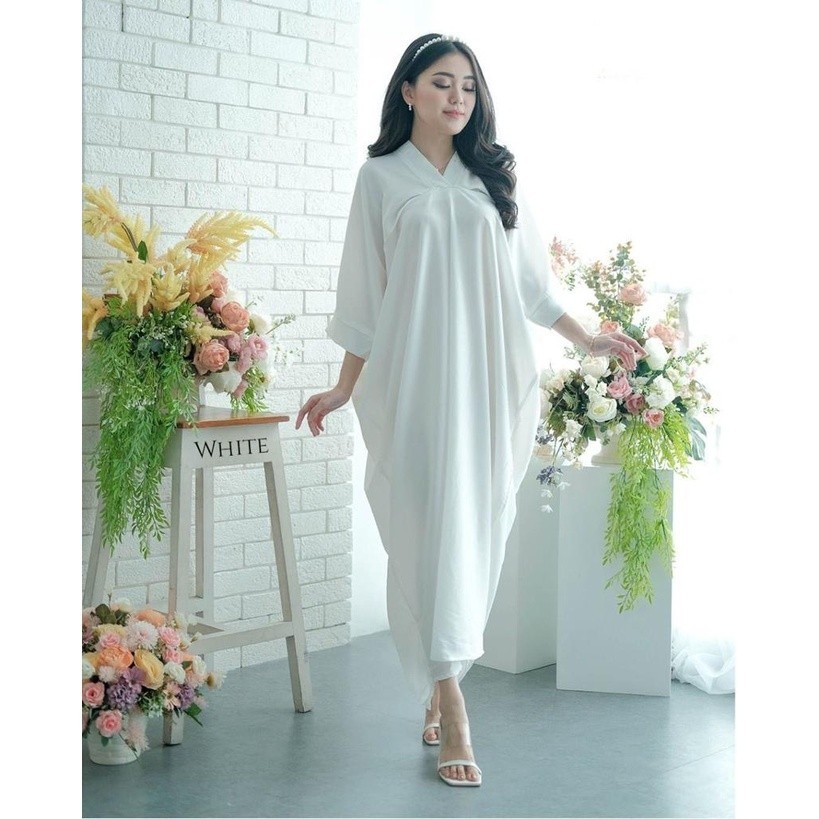 HOPYLOVY Soya`Kaftan Wanita Modern Terbaru V Ne Kaftan Muslimah Zoya