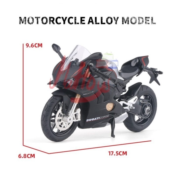 Diecast Huayi Ducati Panigale V4S 1/12 Alloy model motor balap Ducati