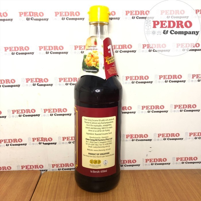 

Chee Seng Sesame Oil Pure Bla 650 Ml - Nyak Wijen