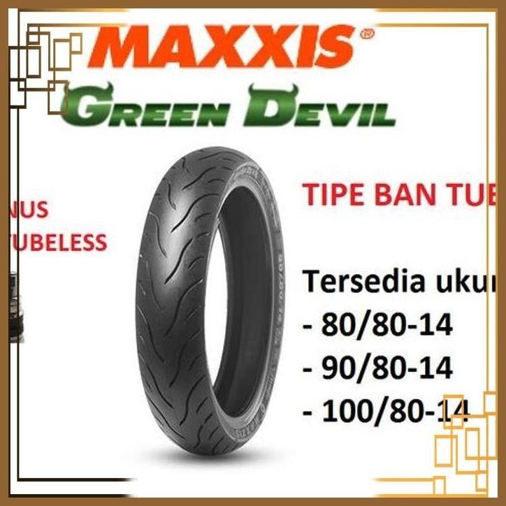 [SJM] BAN TUBLES RING 14 80 80 14 90 80 14 100 80 14 MAXXIS GREEN DEVIL