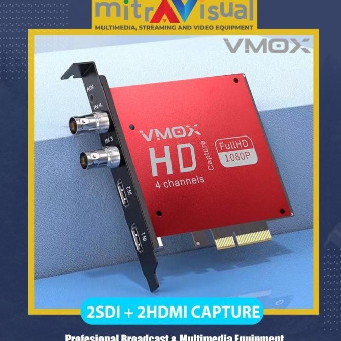 VMOX 4CH 2SDI+2HDMI PCIE Capture Card 1080P Support Vmix OBS Wirecast