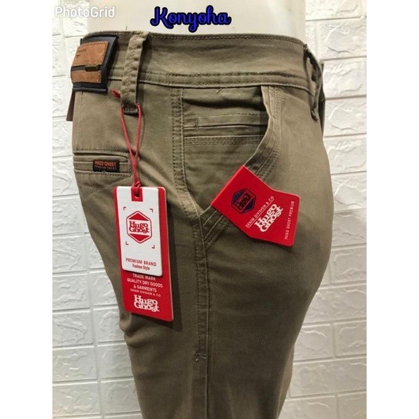 NEW LAUNCHING TERMURAH CELANA JEANS Hugo ghost Oryginal /Chinos slimfit melar/ Celana Panjang pria/