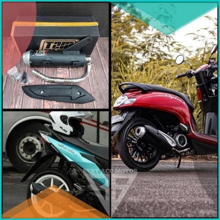 KNALPOT TZM PROJECT NON SS BEAT SCOOPY VARIO 110 FI ESP KARBU ORIGINAL